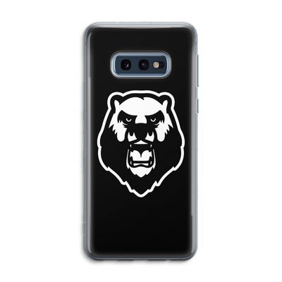 Angry Bear (black): Samsung Galaxy S10e Transparant Hoesje