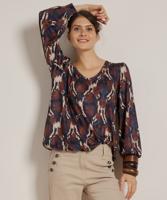 v-hals top met print v-hals top met print
