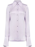 Nina Ricci chemise satinée à manches longues - Violet