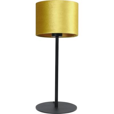 Masterlight Zwarte tafellampVenus met okergele lampenkap - 4470-05-11-30