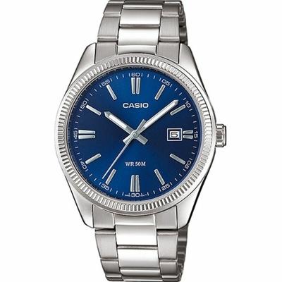 Casio DATE Roestvrij staal Analoog Kwarts Zilverkleurig (Ø 38,5 mm) Heren horloge