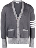 Thom Browne cardigan Hector Icon en intarsia - Gris - thumbnail