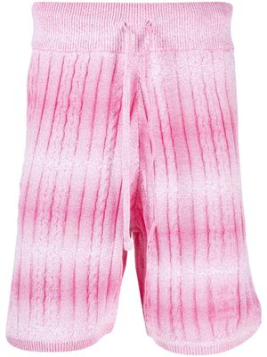 GCDS bermuda en maille à effet dégradé - Rose