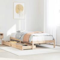 Bedframe zonder matras massief grenenhout 90x200 cm