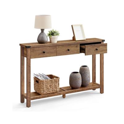 Smalle haltafel met lades en plank