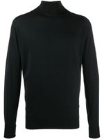 John Smedley pull texturé à col roulé - Noir