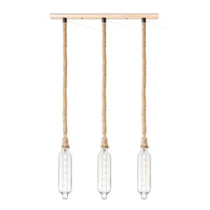 Home sweet home touw hanglamp Leonardo 3L Tube - helder