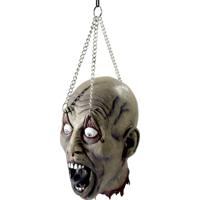Hangend zombie horror hoofd - Halloween/horror decoratie poppen - versieringen