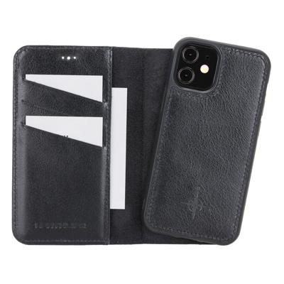 NorthLife iPhone 12 Mini - Leren Afneembare 2-in-1 bookcase telefoonhoes - Zwart