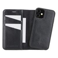 NorthLife iPhone 12 Mini - Leren Afneembare 2-in-1 bookcase telefoonhoes - Zwart