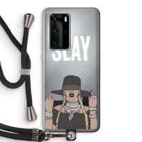Slay All Day: Huawei P40 Pro Transparant Hoesje met koord