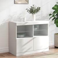 Dressoir met LED-verlichting 81x37x67 cm wit