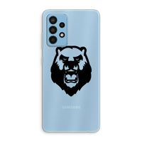 Angry Bear (black): Samsung Galaxy A52 Transparant Hoesje