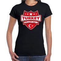 Turkije supporters t-shirt - zwart - voor dames - Turkey - landen shirts - kleding - sport