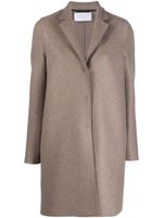 Harris Wharf London manteau en laine vierge à simple boutonnage - Marron - thumbnail