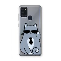 Cool cat: Samsung Galaxy A21s Transparant Hoesje