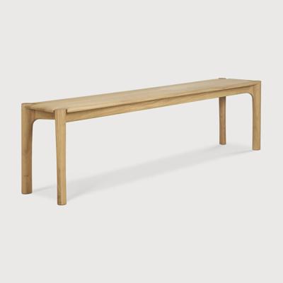 Ethnicraft Eetkamerbank 'PI' Geolied Eikenhout, 186cm, kleur Naturel