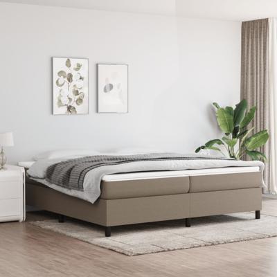 Bedframe zonder matras stof taupe 200x200 cm