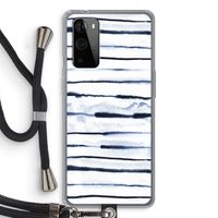 Ink Stripes: OnePlus 9 Pro Transparant Hoesje met koord