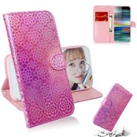 Voor Sony Xperia 10 effen kleur kleurrijke magnetische Buckle horizontale Flip PU lederen draagtas met houder & kaartsleuven & portemonnee & Lanyard (