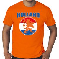 Grote maten oranje t-shirt Holland met oranje leeuw Holland / Nederland supporter EK/ WK voor heren - thumbnail