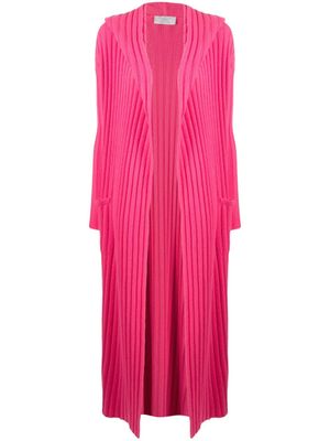 Teddy Cashmere cardigan Amalfi en cachemire nervuré - Rose