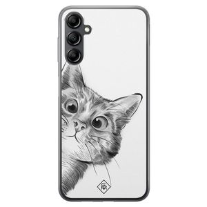 Samsung Galaxy A14 siliconen hoesje - Kat kiekeboe