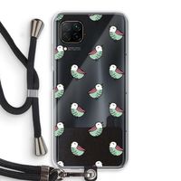 Vogeltjes: Huawei P40 Lite Transparant Hoesje met koord