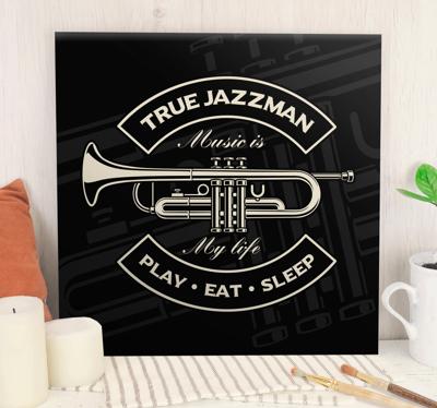 Canvas schilderij muziek Echte jazzman