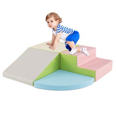 4 Stuks. Schuimbouwstenen Reuzen Bouwstenen om te Ravotten en te Klimmen Zachte Schuimbouwstenen Grote Bouwstenen (Roze+Groen)