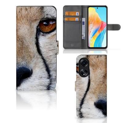 OPPO A98 5G | Telefoonhoesje | Met pasjeshouder | Cheetah