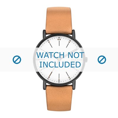 Horlogeband Skagen SKW6352 Leder Beige 20mm