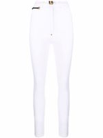 Philipp Plein legging en jean à taille haute - Blanc