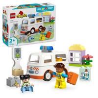 LEGO DUPLO 10447 De ambulance en de chauffeur - Interactief speelgoed voor kinderen vanaf 2 jaar