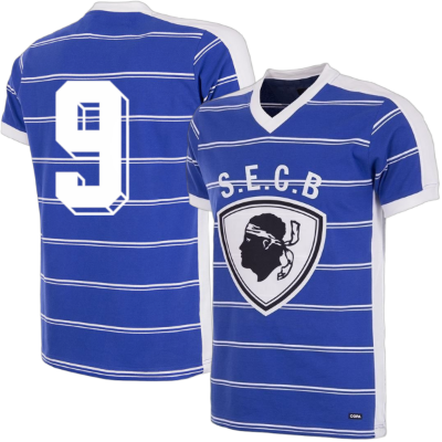 SC Bastia Retro Voetbalshirt 1981-1982 + Nummer 9 (Milla)