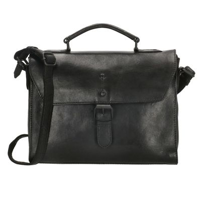 Genicci Leren Handtas Orion Zwart Genicci Leren Handtas Orion Zwart