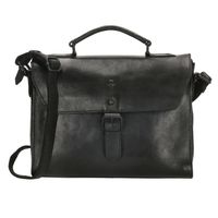 Genicci Leren Handtas Orion Zwart - thumbnail
