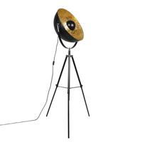 QAZQA Industriële vloerlamp tripod zwart - Magna 50 Eglip