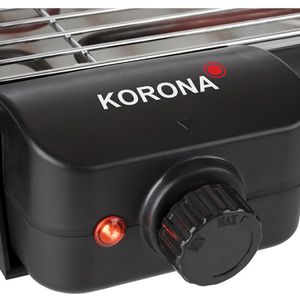 Korona 46221 Staande grill Elektrisch Controlelampje, Traploze temperatuurregeling Zwart