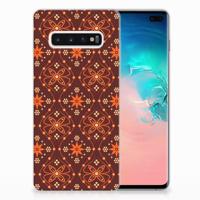 Samsung Galaxy S10 Plus | TPU bumper | Batik Brown