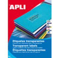 Apli Transparante etiketten ft 210 x 297 mm (b x h), 100 stuks, 1 per blad, doos van 100 blad - thumbnail
