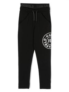 Karl Lagerfeld Kids pantalon de jogging à logo imprimé - Noir