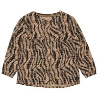 LEVV Little Meisjes blouse - Vera - AOP Camel zebra - thumbnail
