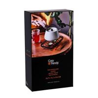 CosyandTrendy Rechaud + 2 Theelichthouders Zwart/Draadstaal CosyandTrendy Rechaud + 2 Theelichthouders Zwart/Draadstaal