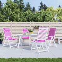 Stoelkussens 4 st hoge rug oxford stof roze