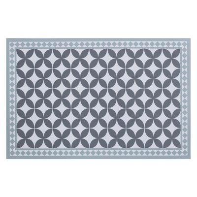 Rechthoekige placemat mozaiek grijs vinyl 45 x 30 cm