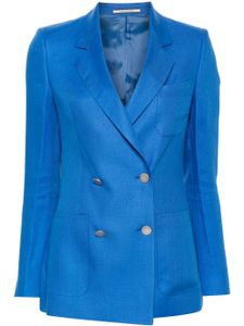 Tagliatore blazer en lin à boutonnière croisée - Bleu