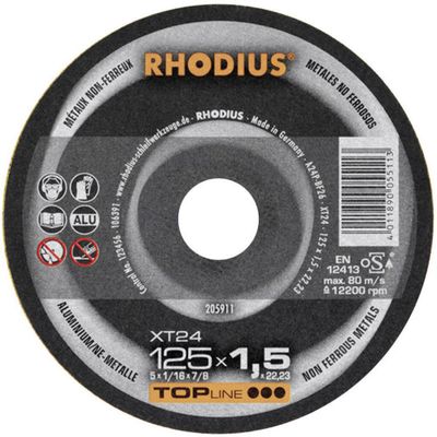 Rhodius XT 24 205911 Doorslijpschijf recht 125 mm 1 stuk(s) Aluminium, Non-ferrometaal Rhodius XT 24 205911 Doorslijpschijf recht 125 mm 1 stuk(s) Aluminium, Non-ferrometaal