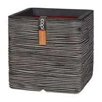 Capi pot vierkant rib - 50 cm antraciet