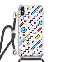 8-bit N°8: iPhone XS Transparant Hoesje met koord